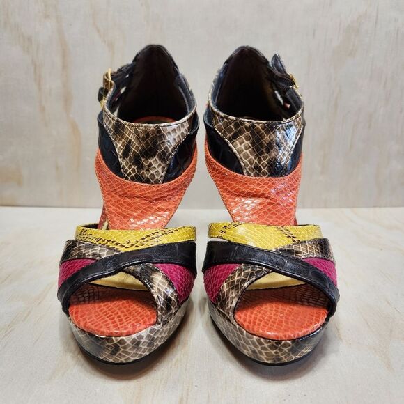 Pierre Dumas Multi-Color Heeled Shoe Women's Size 7.5 M - Picture 2 of 11